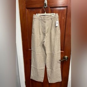 Tan Wide Leg Linen Old Navy Pants